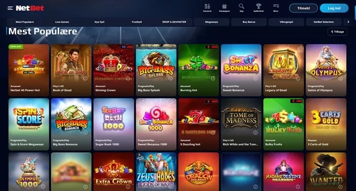 Netbet dk Populære spil